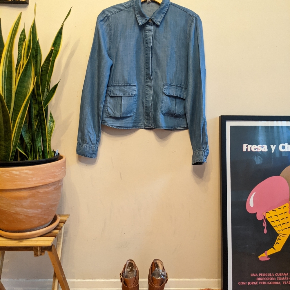 Denim crop top